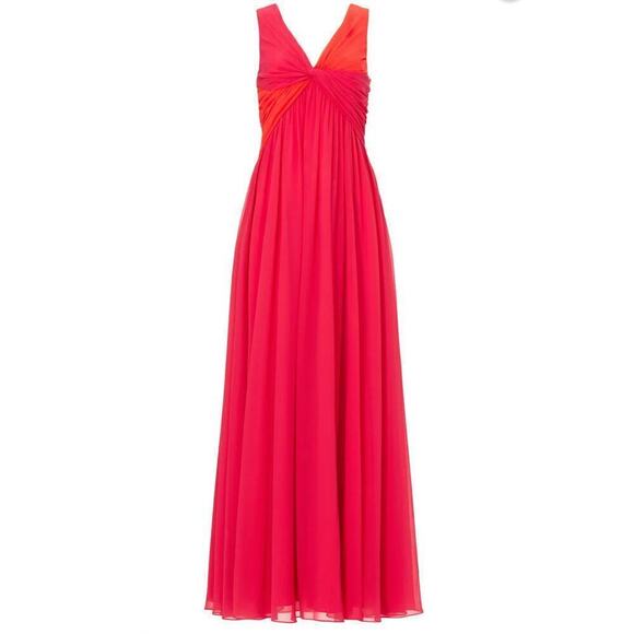 B38. Badgley Mischka Twisted Two Tone Gown Womens 4 Cocktail First Lady Romantic - Picture 4 of 8